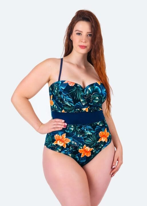 Vestido de baño para gorditas estampado