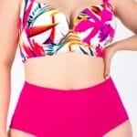 Vestido de baño dos piezas para gorditas fucsia