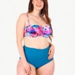 Vestido de baño dos piezas para gorditas azul