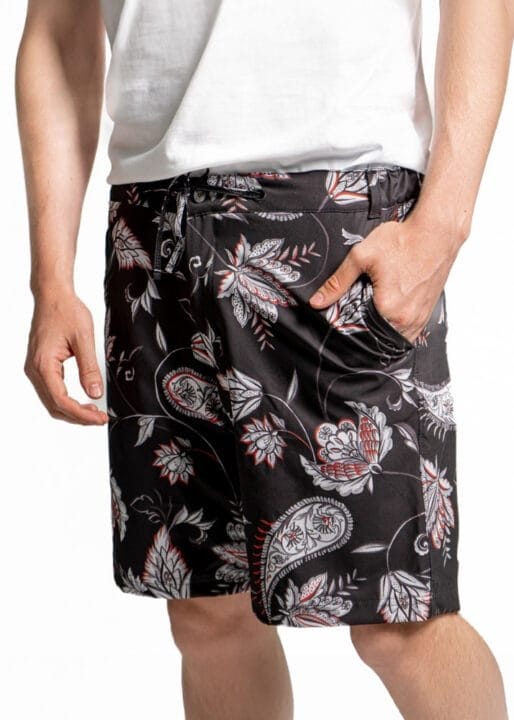 Short de baño negro para hombre