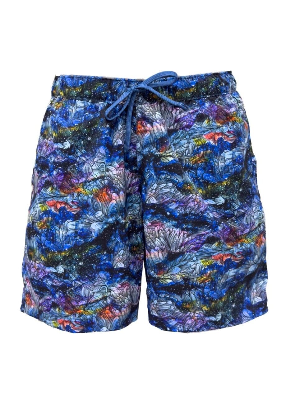 Pantaloneta de baño azul para hombre