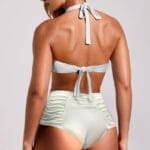 Vestido de Baño Strapless Marfil