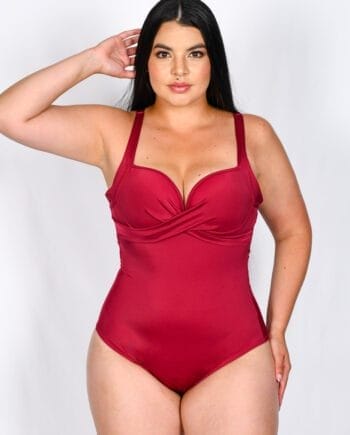 Vestido de Baño Enterizo Vinotinto