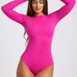 Vestido de Baño Fucsia Manga Larga