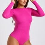Vestido de Baño Fucsia Manga Larga