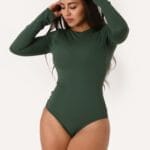 Vestido de Baño Manga Larga Verde