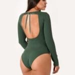 Vestido de Baño Manga Larga Verde