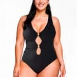 Vestido de Baño Enterizo Mujer Negro 