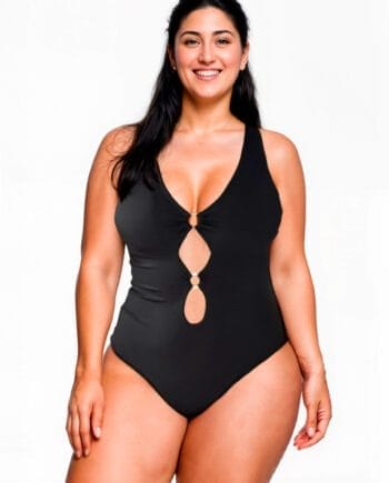 Vestido de Baño Enterizo Mujer Negro 