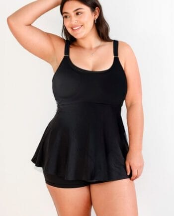 Vestido de baño tankini negro